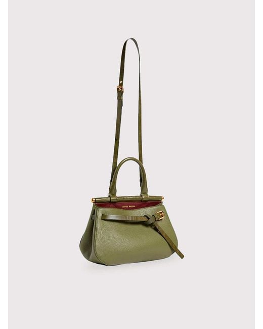 Antonio Marras Green Small Hammered Leather Hobo Bag