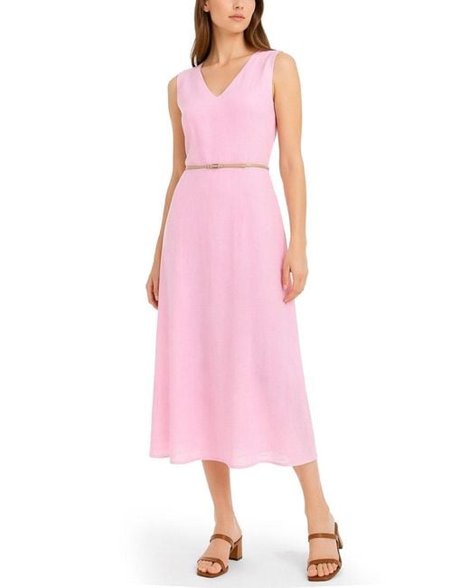 Fabiana Filippi Pink Viscose Midi Dress