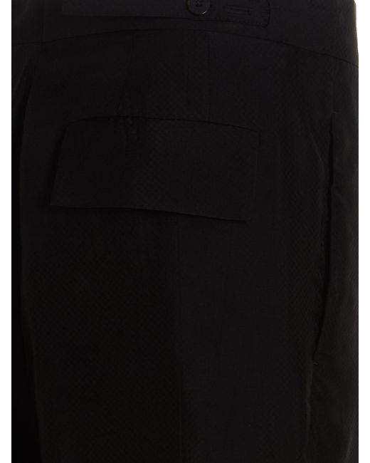 SAPIO Black Jacquard Pants for men