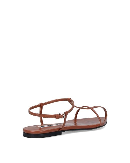 Jil Sander Brown Leather Sandals