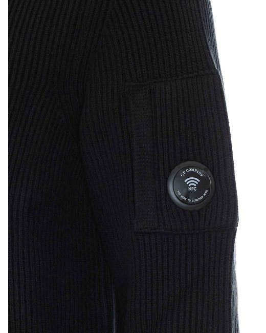 C P Company Blue Knitted Sweater for men