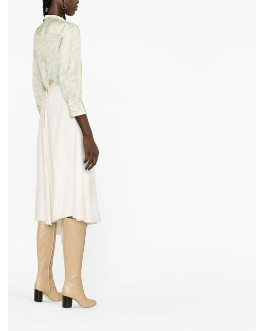 Jil Sander White Printed Blouse