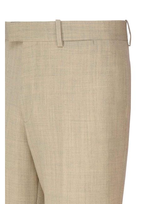 Burberry Natural Wool Tailored Pants for men