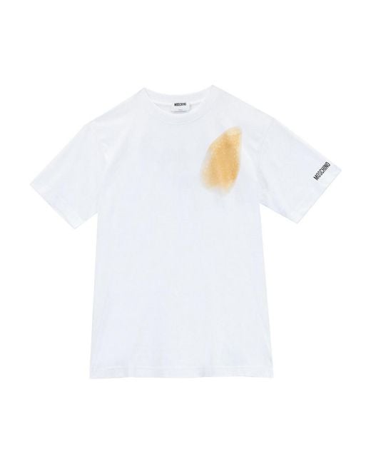 Moschino White Too Much Iron T-Shirt for men