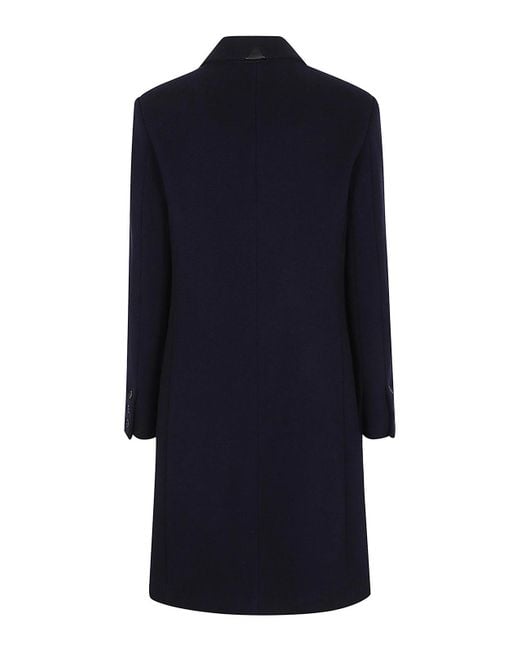 Pinko Blue Long Wool Coat