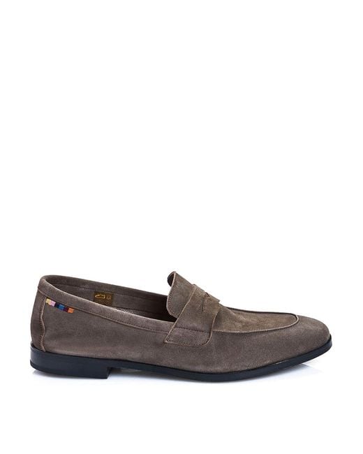 Paul Smith Brown Murano Suede Moccasin for men