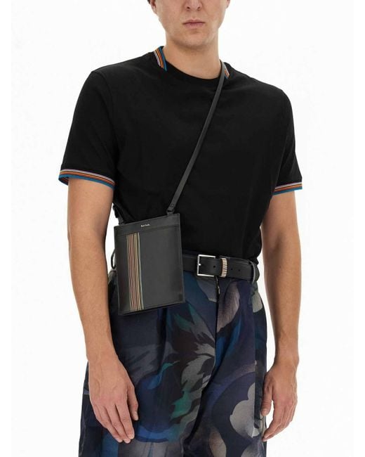 Paul Smith White Signature Stripe Shoulder Bag for men