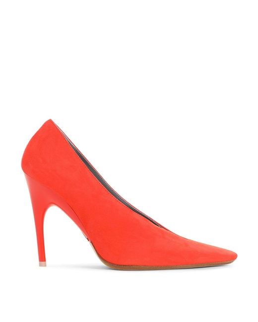 Balenciaga Red Duchesse Pumps