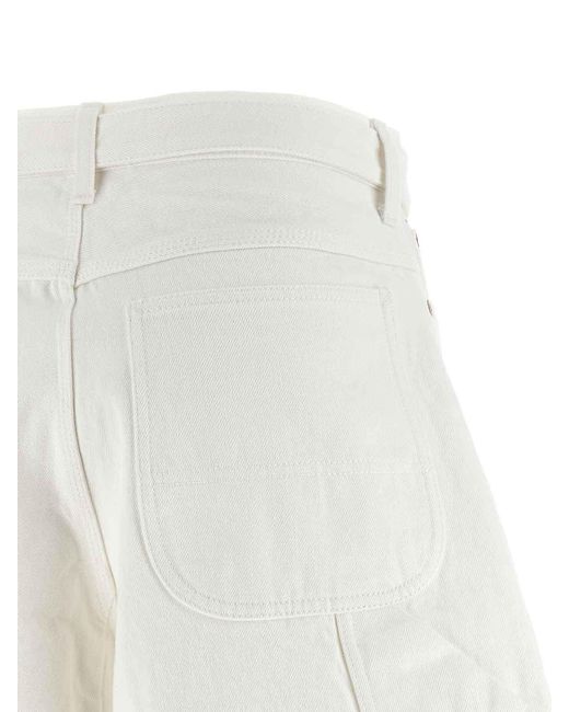 Sacai White Bemuda Curved Leg