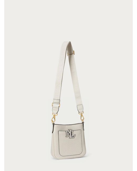 Ralph Lauren White Cmryn Sm Crs-Crossbody-Small-Pebbled Lthr/Web