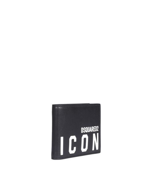 DSquared² White Icon Bifold Wallet for men