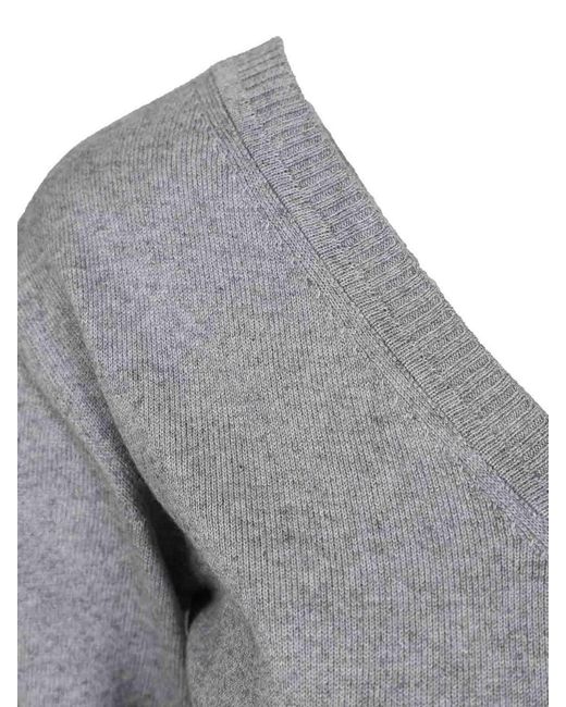 Vivienne Westwood Gray Beatrice Cotton And Cashmere Sweater