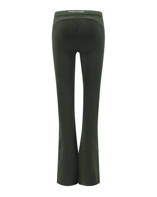 Balenciaga Green Flared Techwear Leggings
