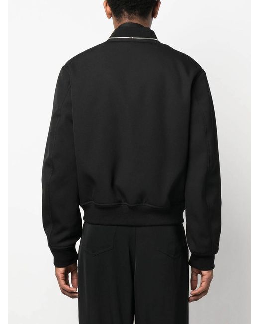 Jil Sander Black Zip Bomber Jacket for men