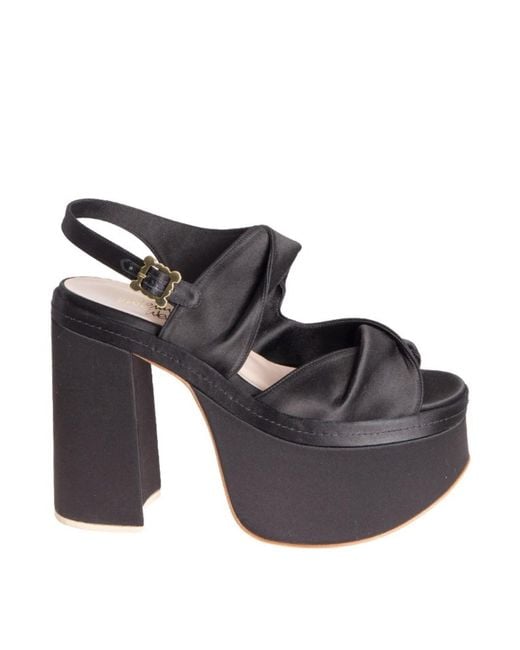 Vivienne Westwood Black Satin Sandals
