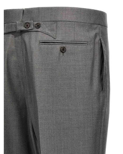 Thom Browne Gray Strap Pants for men