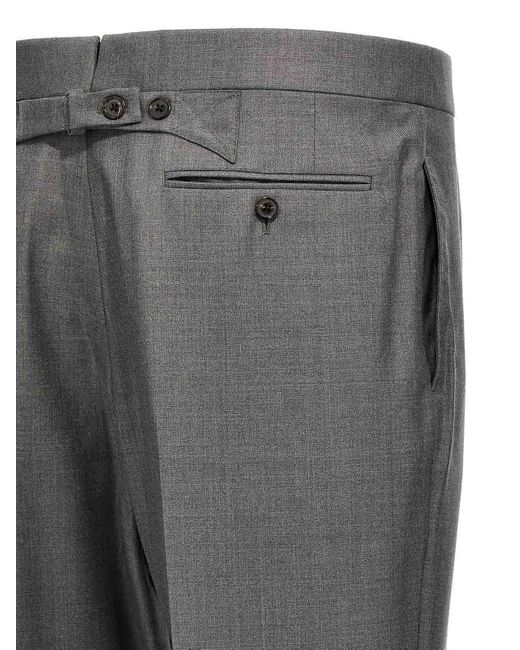 Thom Browne Gray Strap Pants for men