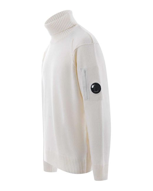 C P Company White Sweater for men
