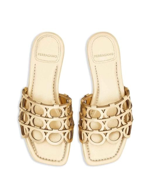 Ferragamo Metallic Sandals