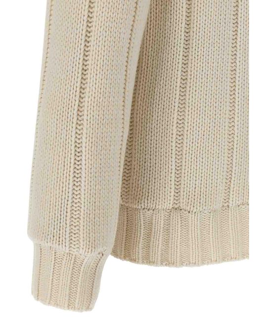 Brunello Cucinelli White Knitted Down Jacket for men