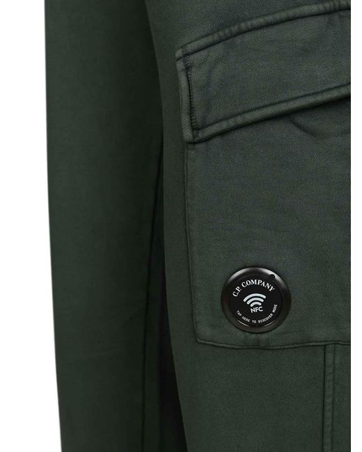 C P Company Green Cargo Sweatpants for men