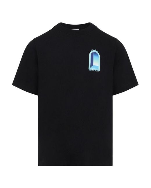 Casablanca Black Short-Sleeve T-Shirt for men