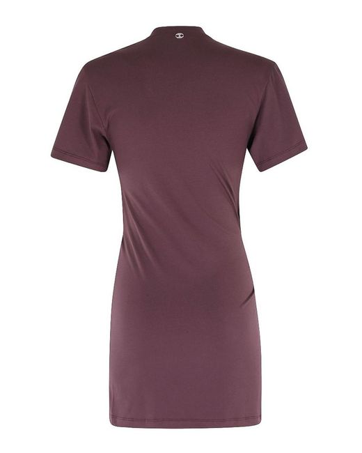 Rabanne Purple Short Dress With Cut-Out