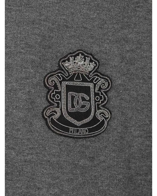 Dolce & Gabbana Gray Hooded Sweatshirt for men