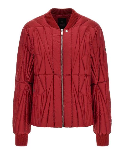 Rick Owens Red Moncler + 'Geocamo Flight' Down Jacket