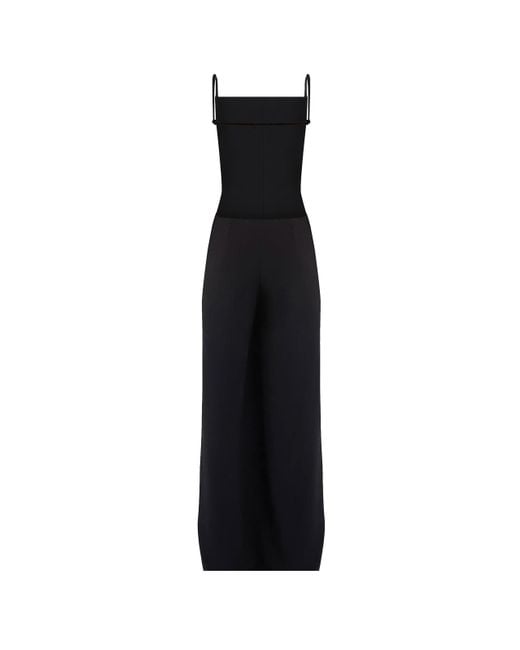 Courreges Black Infinity Allover Jumpsuit