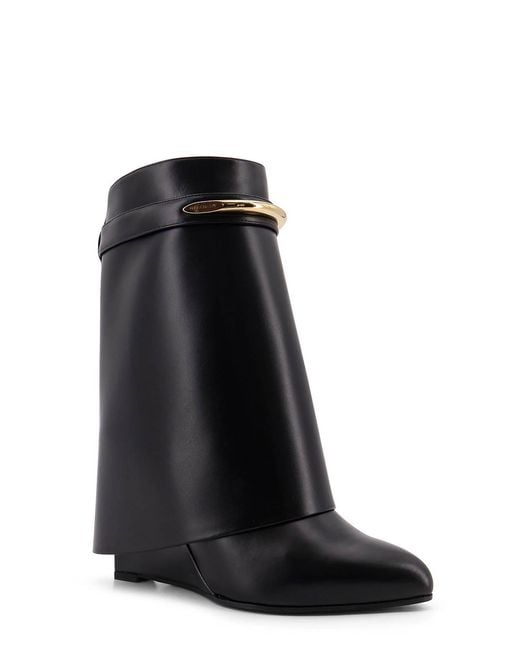 Givenchy Black Shark Leather Boots