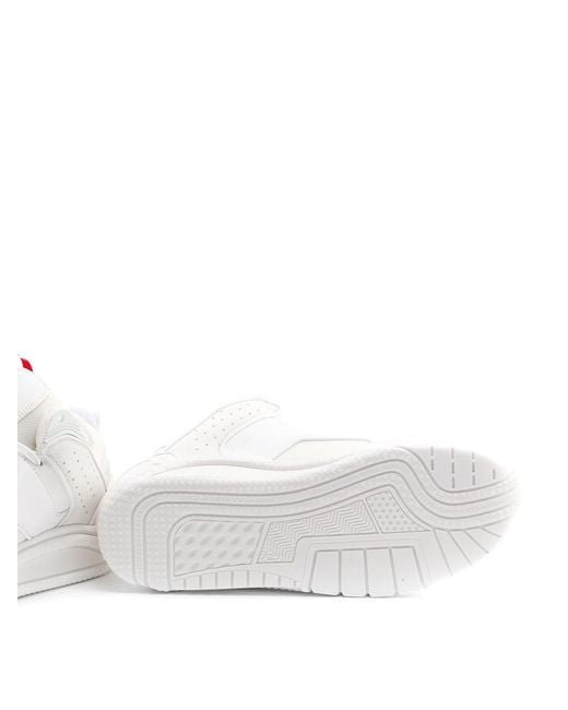 Gcds White Big G Leather Sneakers for men