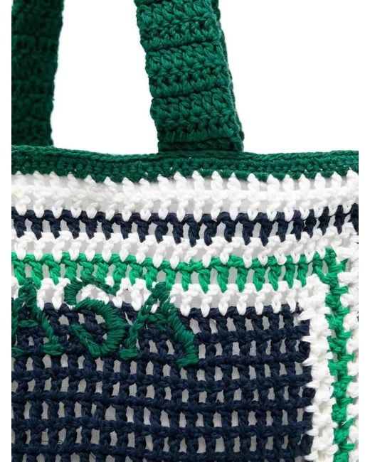 Casablanca Blue Crochet Shopping Bag