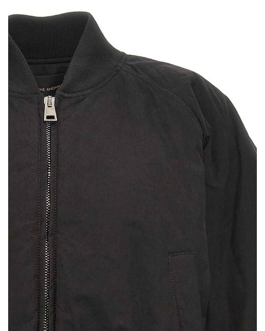ANDAMANE Black Sierra Cropped Bomber Jacket