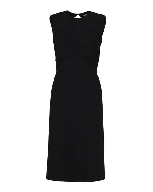 Sportmax Black Dress With Inlay And Back Cut Out