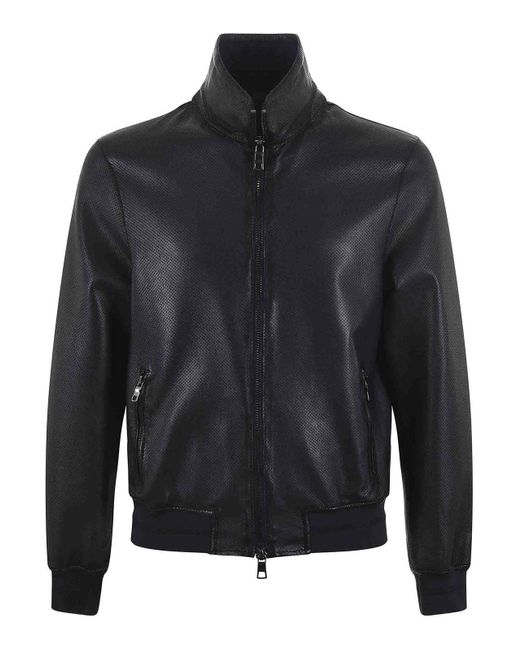 THE JACK AND JACKIE LEATHERS Black Leather Jacket for men