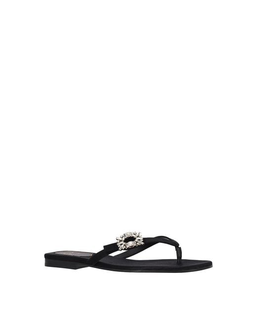 Roger Vivier White Satin Sandals With Crystals