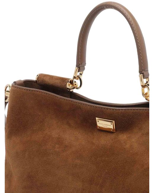 Dolce & Gabbana Brown Camel Vittoria Handbag