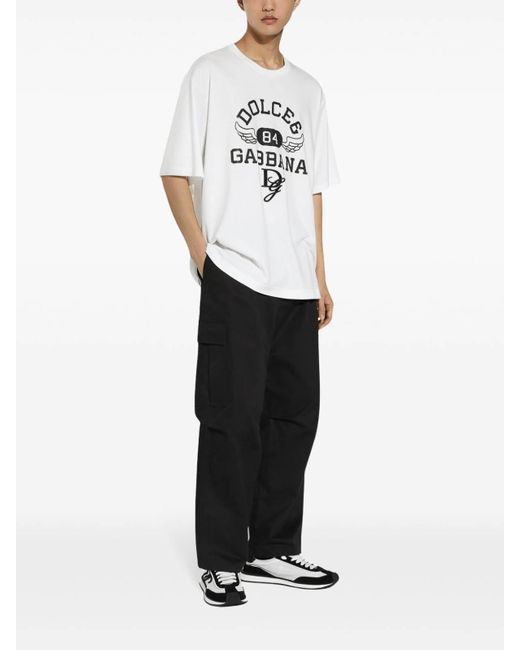 Dolce & Gabbana White Cotton T-Shirt for men