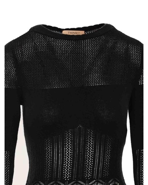 Twinset Black Knitted Dress