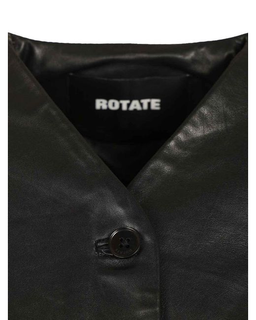 ROTATE BIRGER CHRISTENSEN Black Fitted Leather Jacket