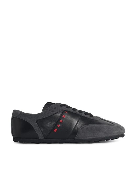 Marni Black Softy Soccer'Leather Sneakers for men