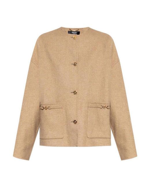 Versace Natural Buttoned Jacket