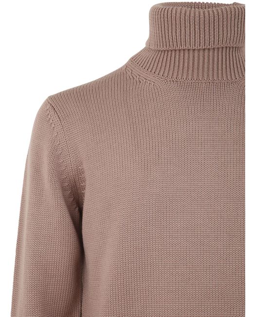 Nuur Brown Long Sleeve Turtle Neck Sweater for men
