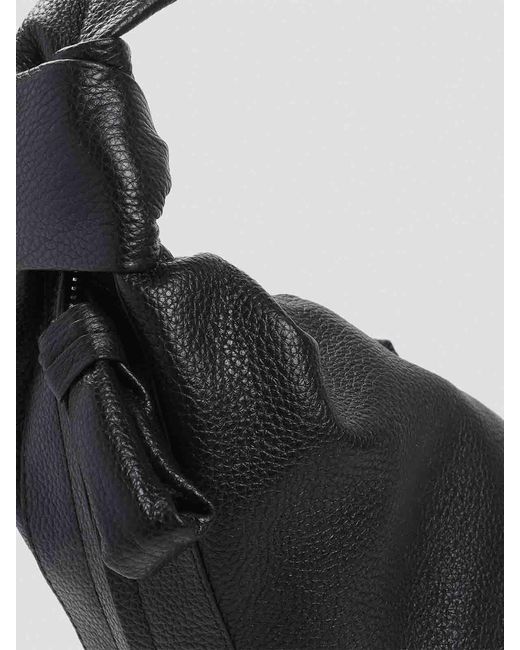 Lemaire Black Croissant Large Handbag for men