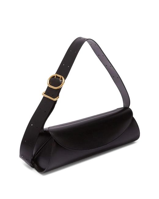 Jil Sander Black Cannolo Small Shoulder Bag