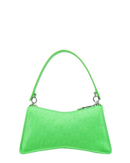 Karl Lagerfeld Green Recycled Material Bag Embossed Logo