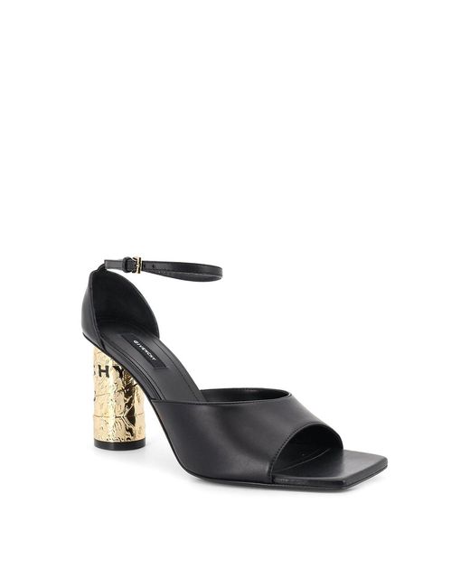 Givenchy White Leather Sandals With Tape Heel