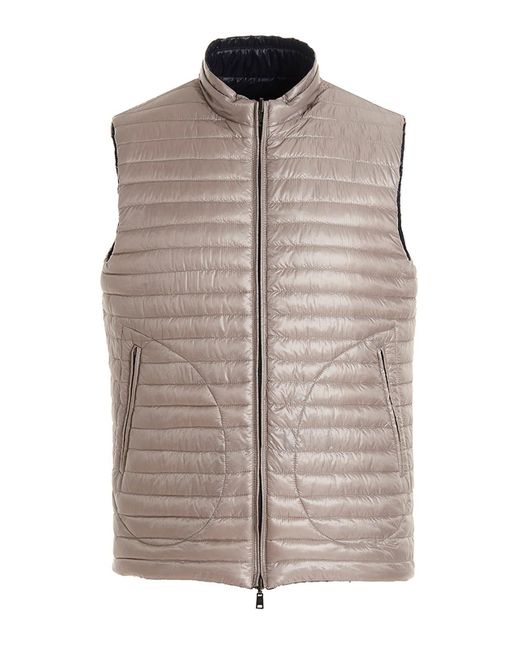 Herno Black Reversible Blue And Beige Quilted Ny for men