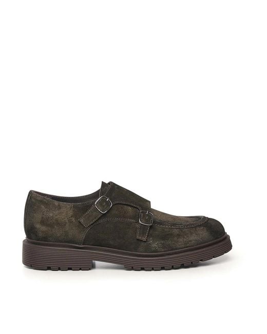 Sturlini Brown Double-Buckle Derby for men